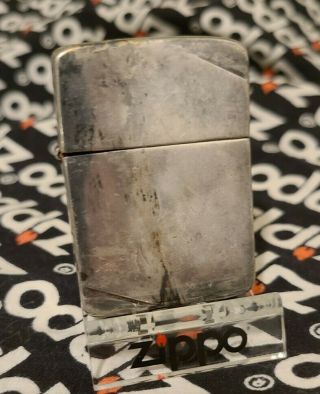 Vintage Zippo Lighter Pat 2032695 1930s Cut Corners Sterling Silver Rare