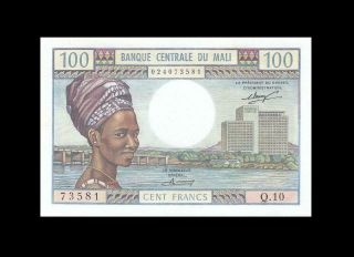 1972 - 73 French Africa Mali 100 Francs Rare ( (gem Unc))