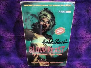 Blood Feast Vhs Rare Gore Horror Big Box Comet Video Cult Signed Hg Lewis Rare