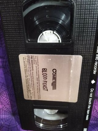 Blood Feast VHS Rare Gore Horror Big Box Comet Video Cult signed HG Lewis Rare 3