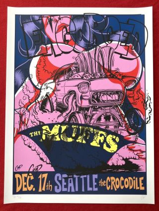 Coop Concert Poster,  The Muffs Rare Signed,  Numbered Test Print Screen Print
