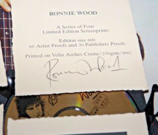 Rare Rolling Stones Ronnie Wood Show Me Autograph & Numbered Print CD Lithograph 3