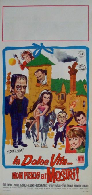 Munster Go Home Italian Locandina Movie Poster 1966 Fred Gwynne Rare