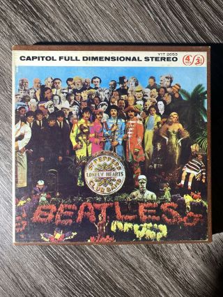 The Beatles Sgt Peppers Lonely Hearts Reel To Reel Y1t 2653 Vg,  /vg,  Rare 1st Us