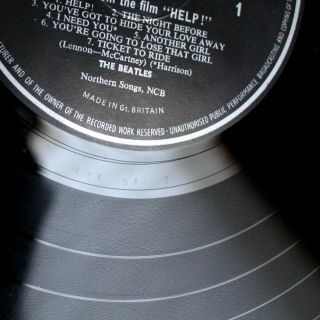 1965 UK MONO PARLOPHONE THE BEATLES HELP VINYL LP RARE 3