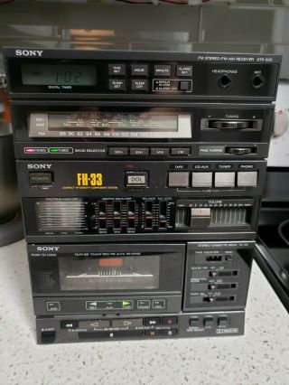Sony Fh - 33 Compact Component Stereo Boombox Rare Model Japan 1986