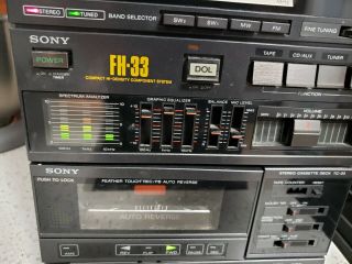 Sony FH - 33 Compact Component Stereo Boombox RARE MODEL JAPAN 1986 3