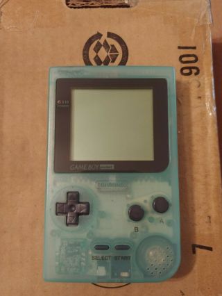 Gameboy Pocket Clear Ice Blue Rare