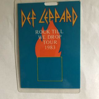 Rare Def Leppard Rock Till We Drop 1983 Tour All Access Backstage Laminate Pass