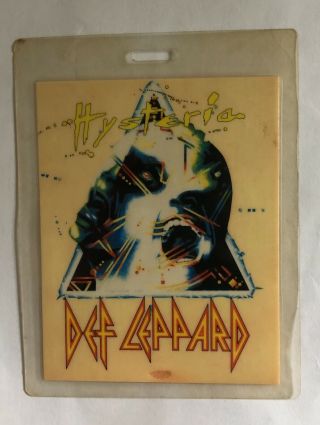 Rare Def Leppard Hysteria 1988 All Access Backstage Laminate Pass Heavy Metal