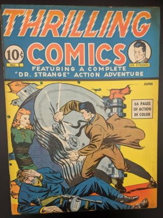 Thrilling Comics 5 1939 Featuring Dr.  Strange Rare Comic