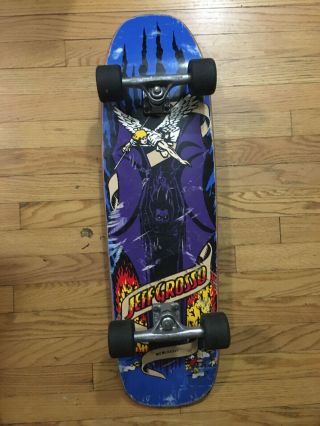 Black Label Emergency Jeff Grosso Demon Devil Bat Complete Skateboard Deck Rare