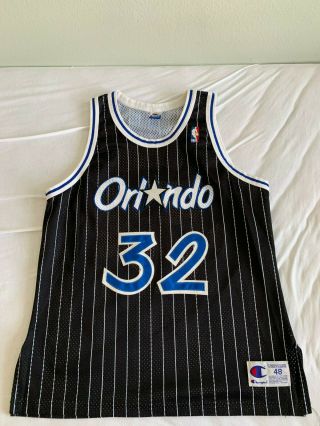 Rare 100 Authentic Champion Shaquille O’neal Orlando Magic Rookie Game Jersey