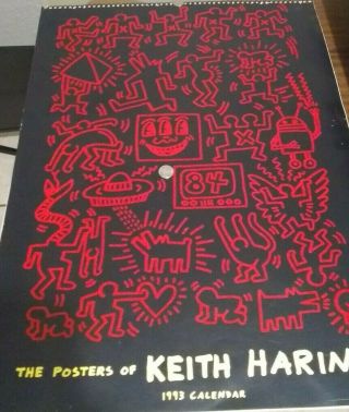 Keith Haring - 1994 Huge Poster Calendar 12 Posters - Extremely Rare Wow