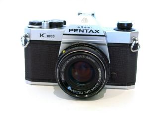 Rare Made in Japan Pentax K1000 35mm SLR Film Camera w/50mm f1.  7 Lens - 3