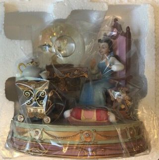 Rare Disney Store Beauty And The Beast Be Our Guest Belle Snow Globe