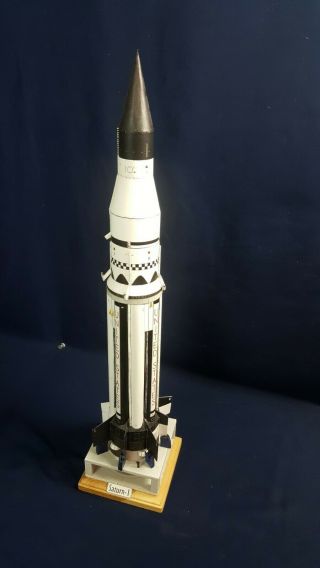 Nasa - Engineered Saturn I Rocket Segmented Paper Model Base High - Detail 23 " Rare
