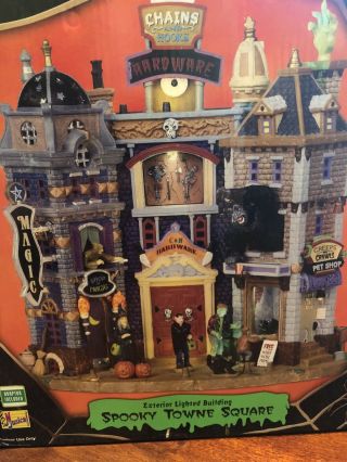 Lemax Spooky Towne Square - Vhtf Rare And Retired —