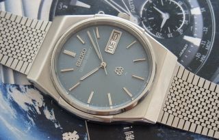 & Rare Vintage Seiko Grand Quartz Day/date Model 9256 - 7000 Japan Made Watch