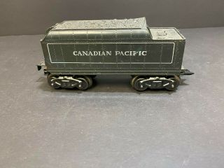 Marx O Scale 8 Wheel Plastic Canadian Pacific Tender,  Rare