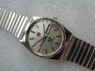 Rare Vintage Swiss Ss Rado Green Horse Day & Date Gents Automatic Wristwatch