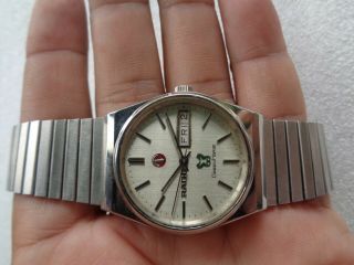 RARE VINTAGE SWISS SS RADO GREEN HORSE DAY & DATE GENTS AUTOMATIC WRISTWATCH 2