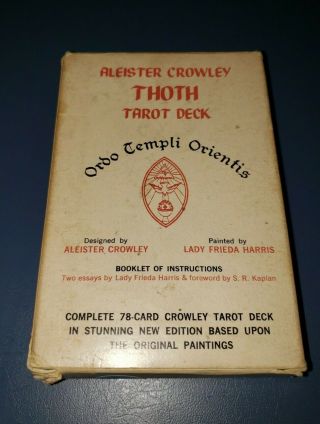 Rare Vintage Aleister Crowley Thoth Tarot Cards Set,  Includes Booklet - 1978