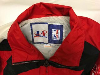 Rare Vintage 90s Chicago Bulls Logo Athletic Sharktooth Jacket NBA Mens Size XL 2