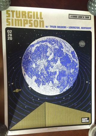 Sturgill Simpson Tyler Childers Concert Poster (rupp Arena) Silk Screen Rare 500