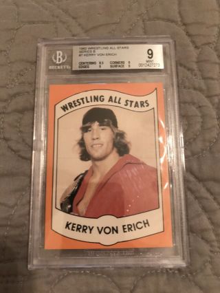 1982 Wrestling All Stars Kerry Von Erich Bgs 9 Low Pop Very Rare