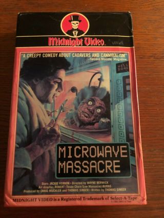 Microwave Massacre Vhs Horror Comedy 1983 Midnight Video Big Box Rare
