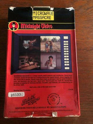 MICROWAVE MASSACRE VHS HORROR Comedy 1983 Midnight Video BIG Box RARE 2
