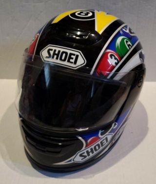 SHOEI 8 Ball Billiards Pool Adult XL Full Face Motorcycle Helmet RARE DOT Snell 2