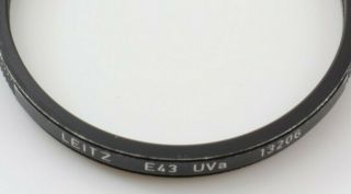 [ Very Rare Near ] Leica E43 Uva Protection Filter 13206 Black From Japan
