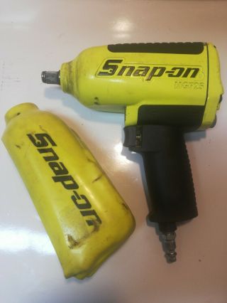 Snap - On Tools Duty 1/2 " Drive Impact Air Wrench Mg725 Rare Yellow Mg725ahv