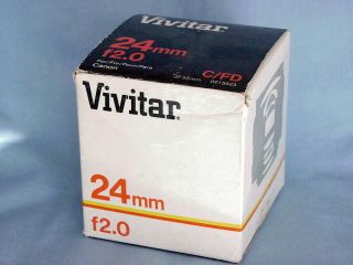 Canon Fd Vivitar Kiron 24mm F2 Lens Rare