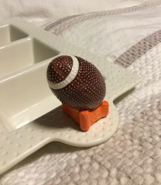 Nora Fleming Football Rare Nf Marking Brown Orange College Party