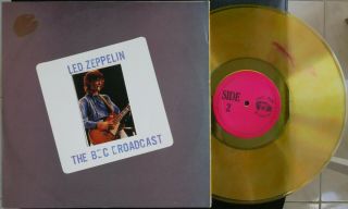 Led Zeppelin - The Bbc Broadcasts - Rare Lp Live Yellow Colored Vinyl No Tmoq