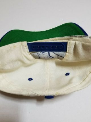 Vintage 90s Dallas Cowboys Logo Athletic Double Sharktooth Snapback Hat Cap Rare 3