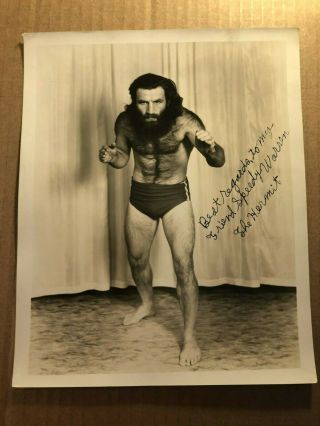 Extremely Rare Very Early Autographed 8/10 Wrestling Photo The Hermit 30s 2
