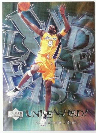 2000 - 01 Kobe Bryant Upper Deck Unleashed U8 Rare Insert (dr)