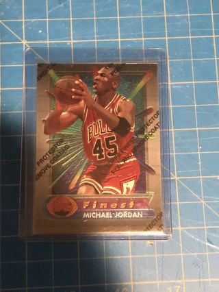 Michael Jordan 1994 - 95 Finest 331 W Peel Error Rare Mj Goat Tld Jsy 45