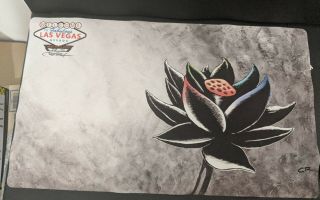 Las Vegas Black Lotus Playmat Signed By Christopher Rush 79/200 Mtg Rare