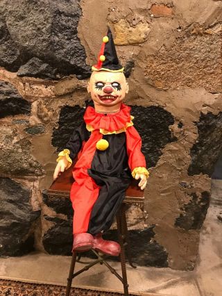 Spirit Halloween Rare Giggles Zombie Baby Clown -