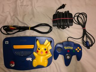 Pikachu Nintendo 64 N64 Rare Usa Version With Controller Authentic