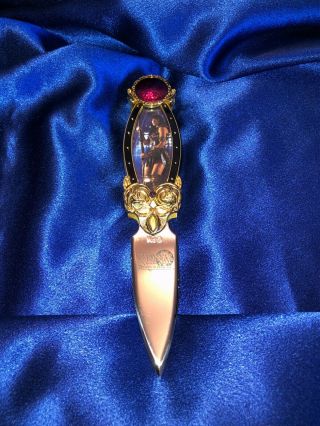 Very Rare Xena Franklin Knife Prop With Chakram & Breast Plate Adornments