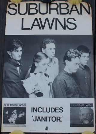 Rare 1981 Vintage Suburban Lawns Self Titled Album Promo Poster 36x24 "