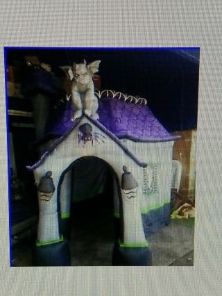 Rare Large Gemmy Haunted House & Reaper Archway Inflatables Read