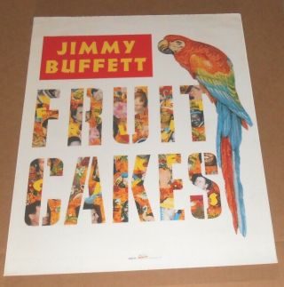 Jimmy Buffett Fruitcakes Poster 1994 Promo 34x26 (parrot) Rare