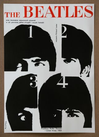 The Beatles A Hard Days Night Rare Vintage Swierzy 1964 Movie Poster